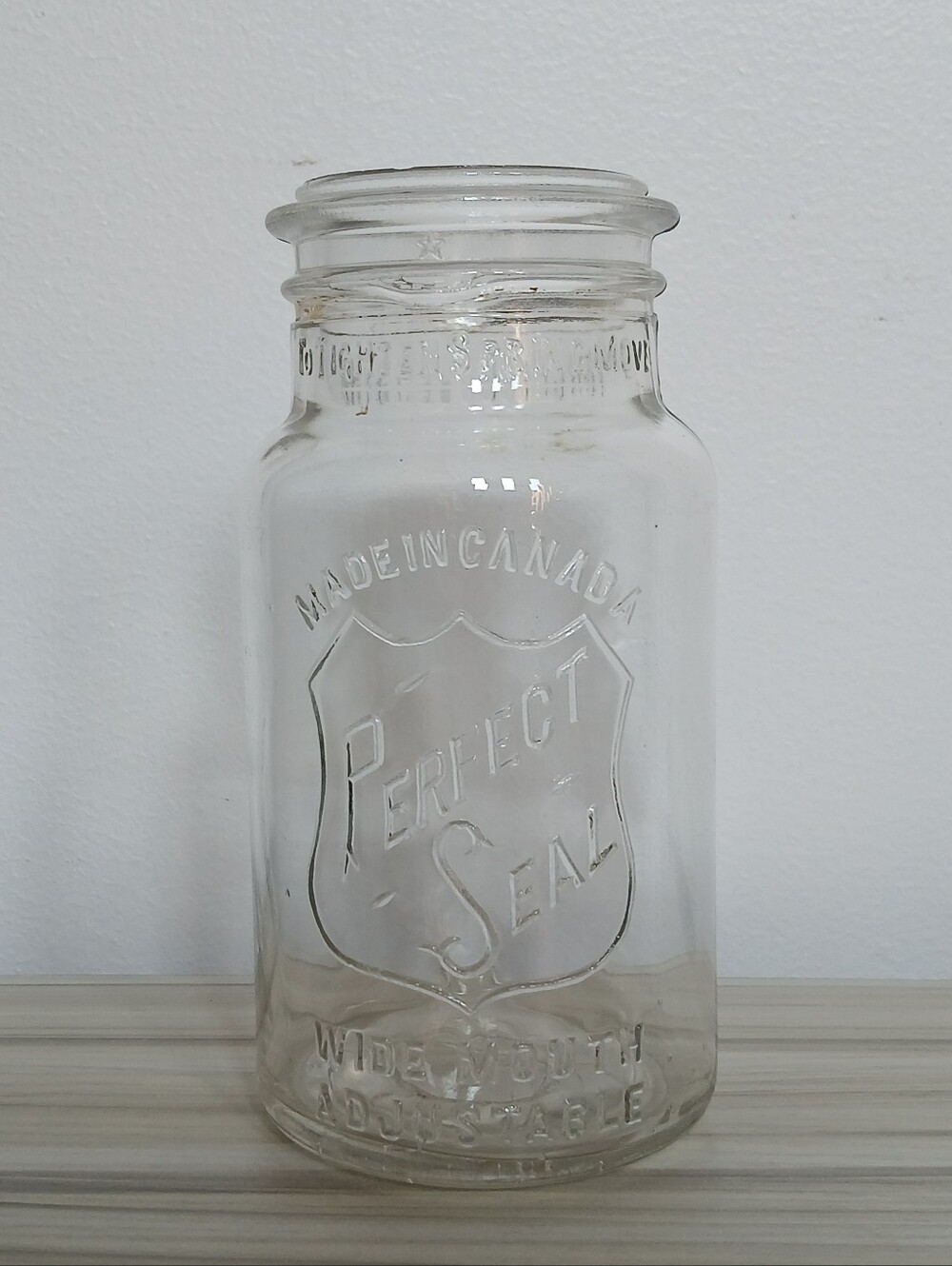 Antique Dominion Glass Perfect Seal Wide Mouth Adjustable Canning Jar Canada